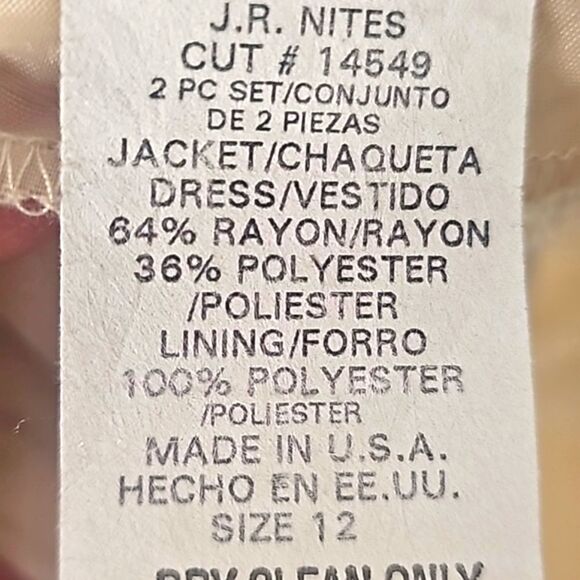 Mini Dress Party Elegant Embroidered Front Side Slit Ivory Size 12 - Picture 4 of 5